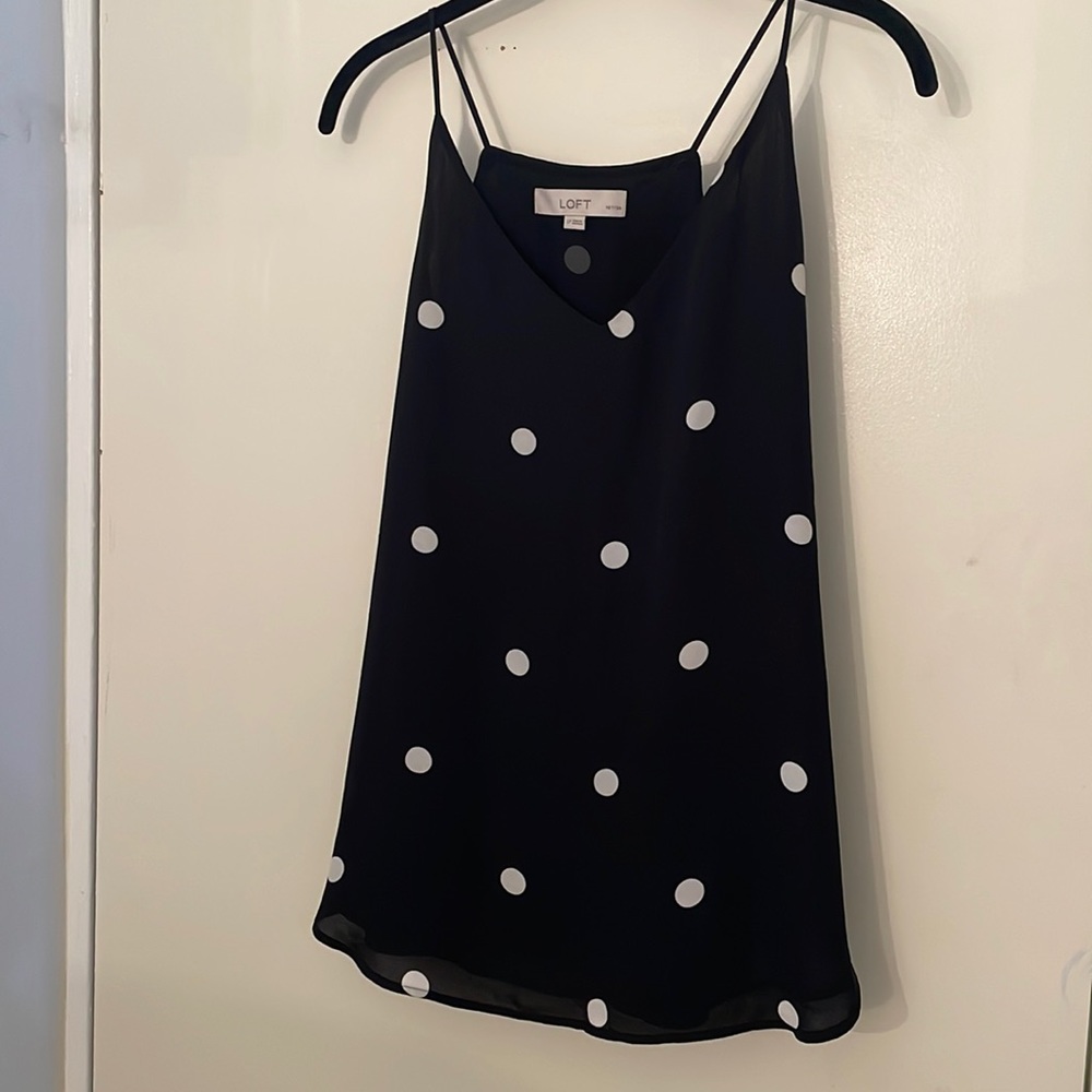 Loft size LP. Black and white silk style cami